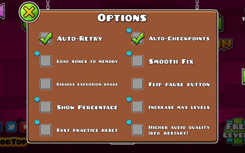 Geometry Dash bổ sung tính năng custom độ khó