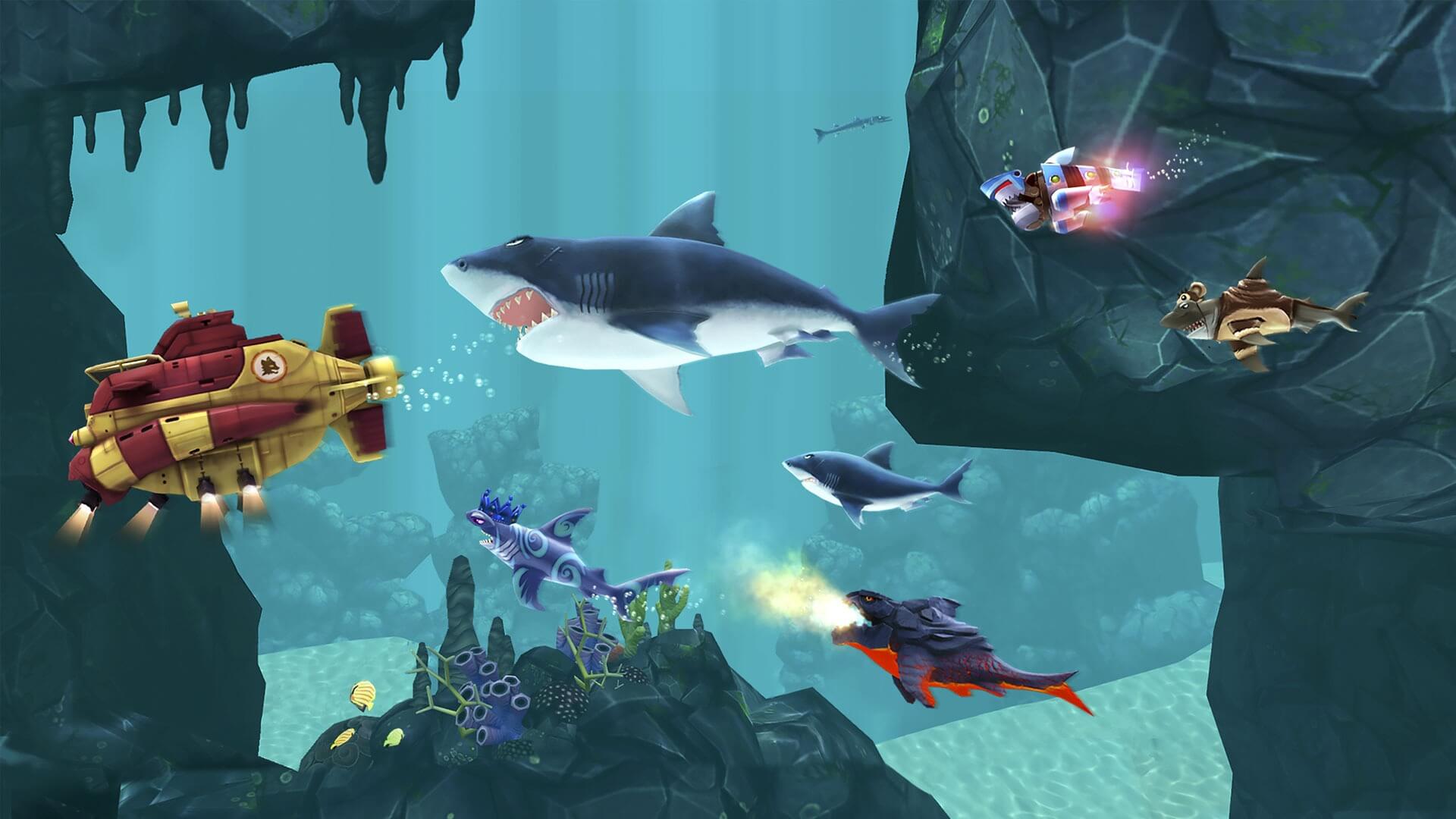 Lối chơi của game Hungry Shark Evolution hấp dẫn