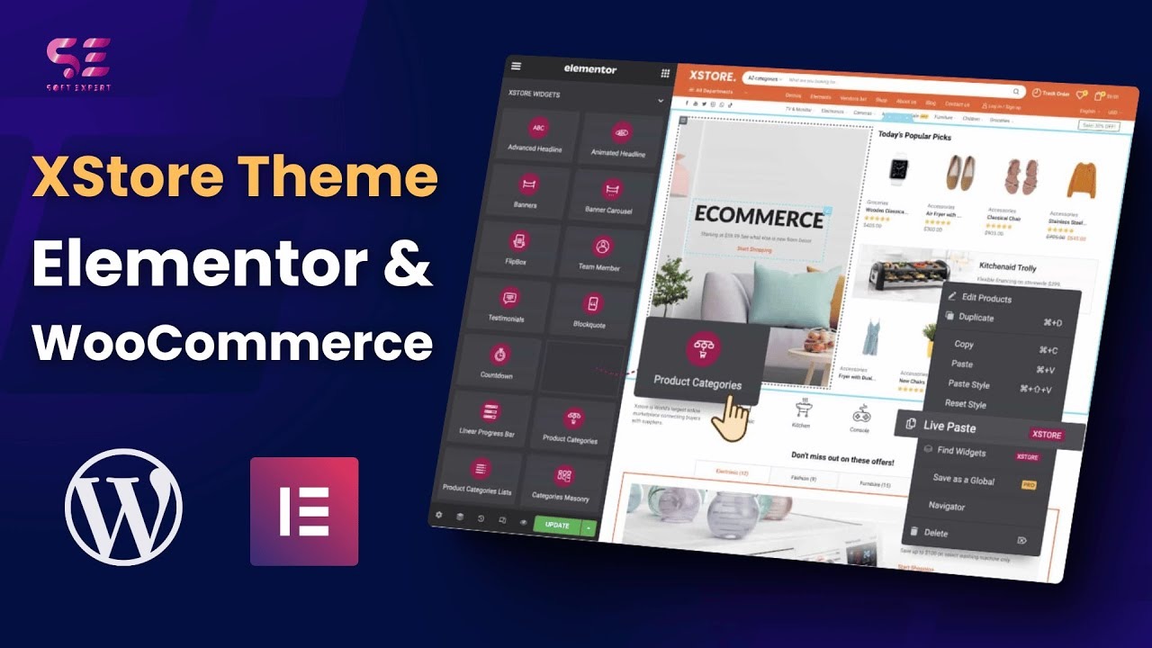 Tích hợp Ecommerce Woocommerce trong theme Xstore Wordpress